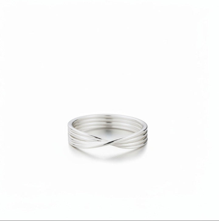 925 Sterling Silver Ava Mobius Infinity Ring