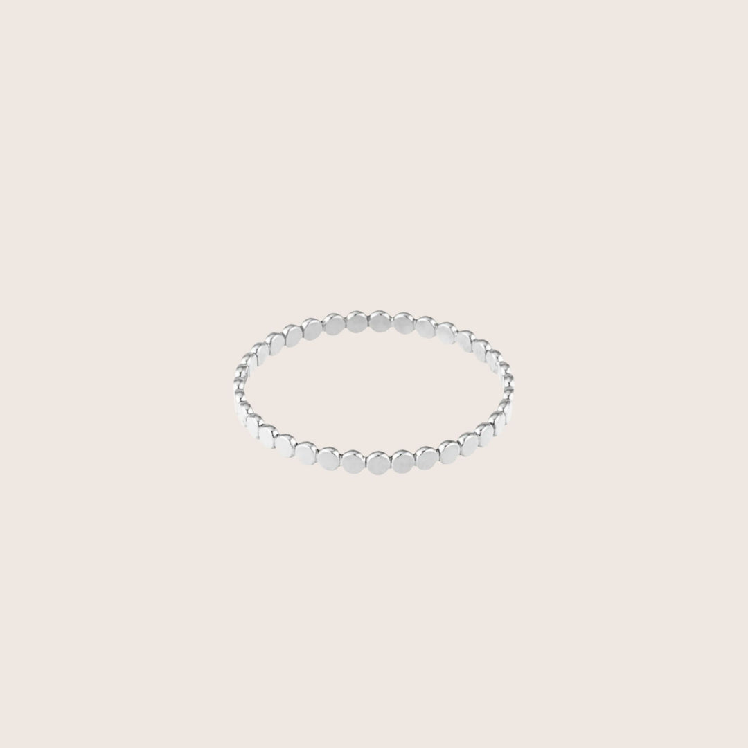 925 Sterling Silver Dot Band stacking ring - demi-fine jewellery by Margot Georgia