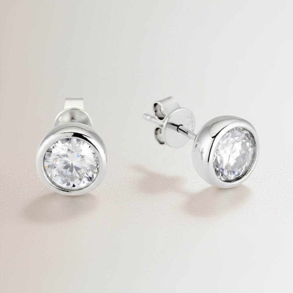 18K Gold Plated Tamako Moissanite Stud Earrings