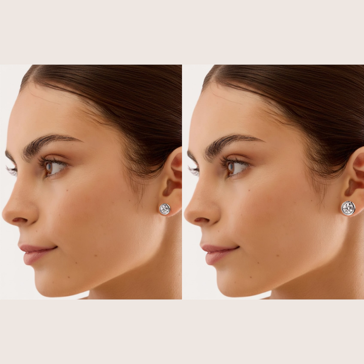 18K Gold Plated Tamako Moissanite Stud Earrings