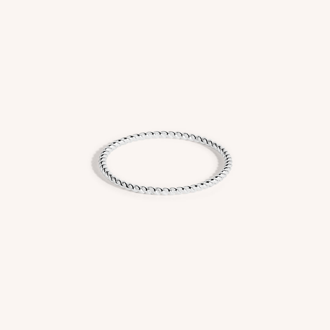 A 925 Sterling Silver Twist stacking ring by Margot Georgia Jewellery