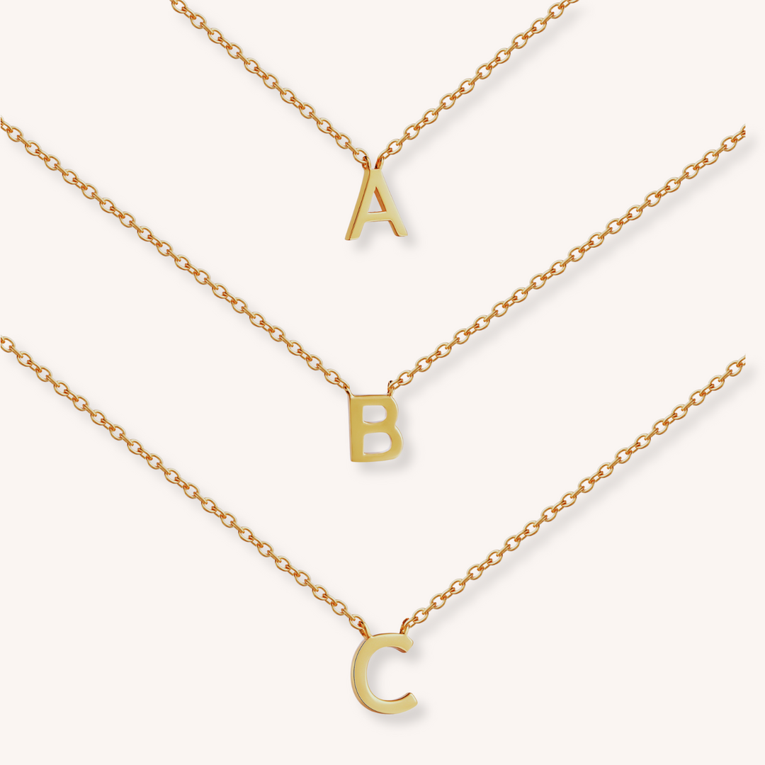 18K Gold  Letter Necklace