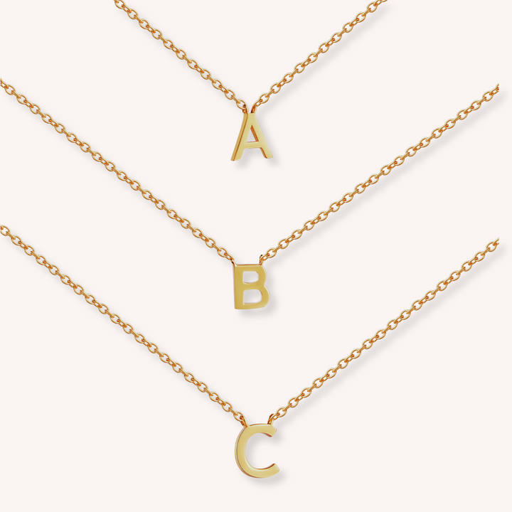 18K Gold  Letter Necklace