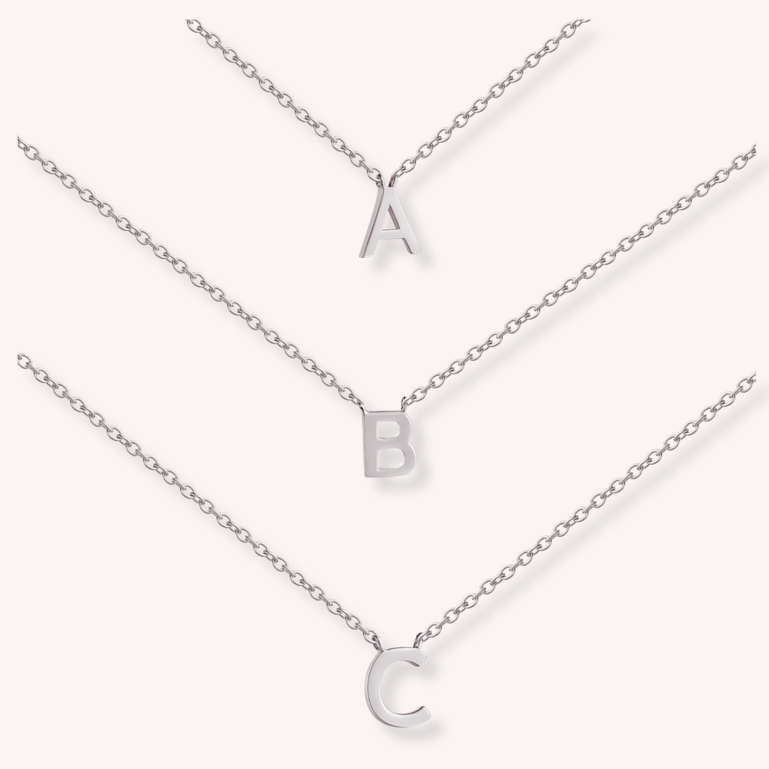 925 Sterling Silver Letter Necklace