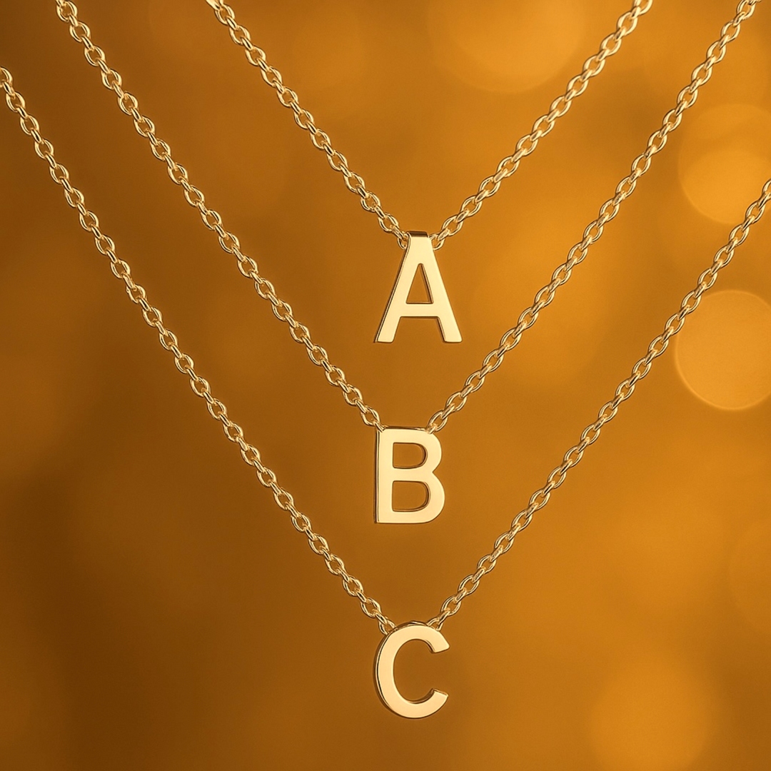 18K Gold  Letter Necklace