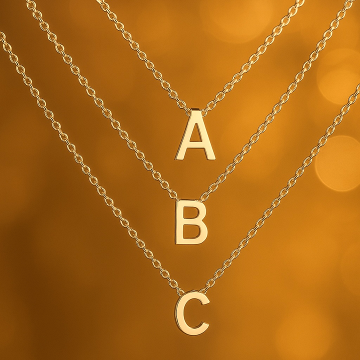 18K Gold  Letter Necklace