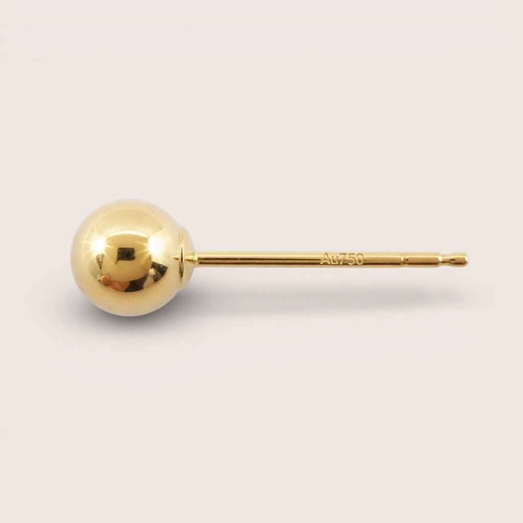 Aurelia Petite Gold Ball Studs - 18K Solid Gold
