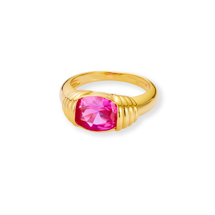 18K Gold Vermeil Akula Fuchsia Flame Ring