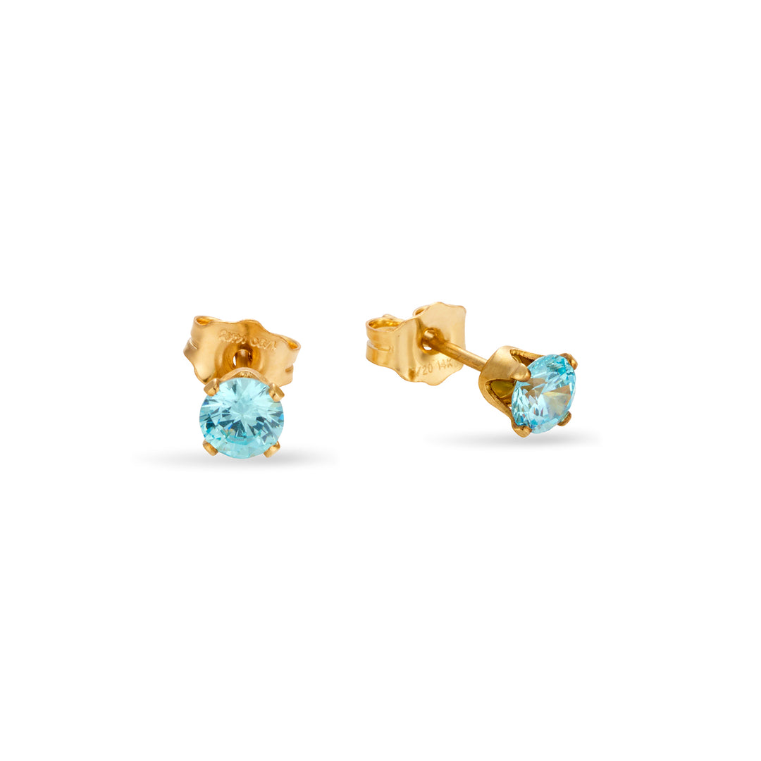 14K Gold Filled Zircon Stud Earrings