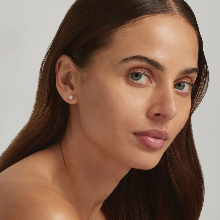 18K Gold Plated Boraluxe Pearl Stud Earrings