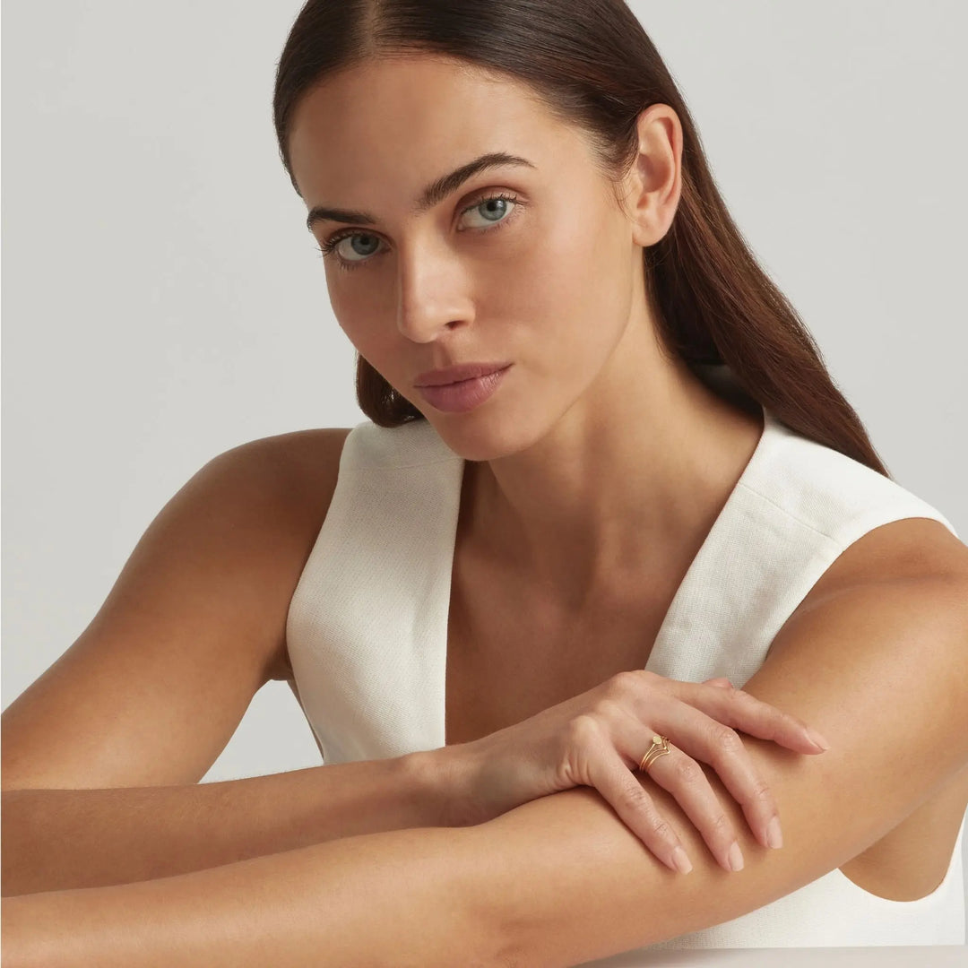 14K Gold Filled Chevron Stacking Ring