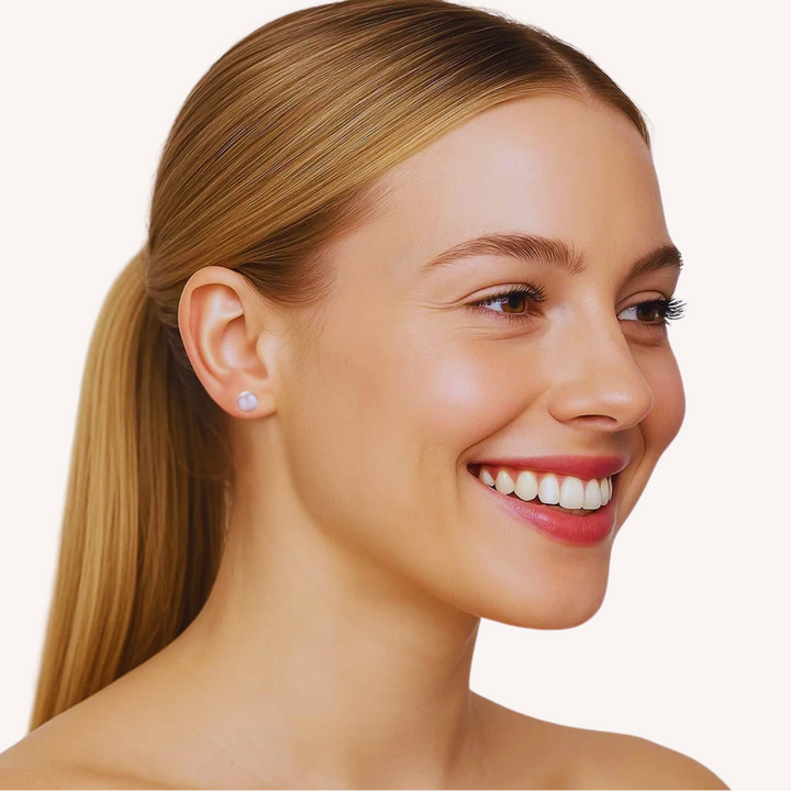 18K Gold Plated Bora Pearl Stud Earrings