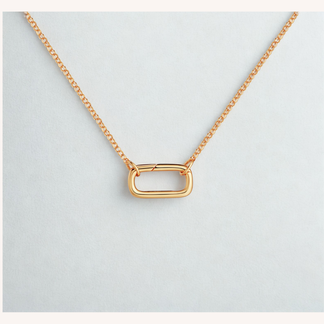 18K Gold CharmEdit Necklace with Customisable Front Link