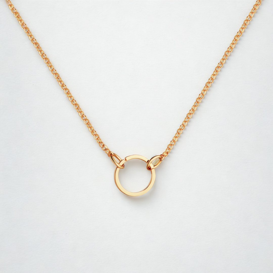 18K Gold CharmEdit Necklace with Customisable Front Link