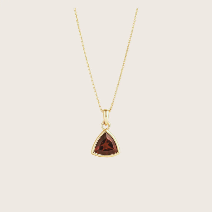 18K Gold Plated Dainty Birthstone Pendant Necklace