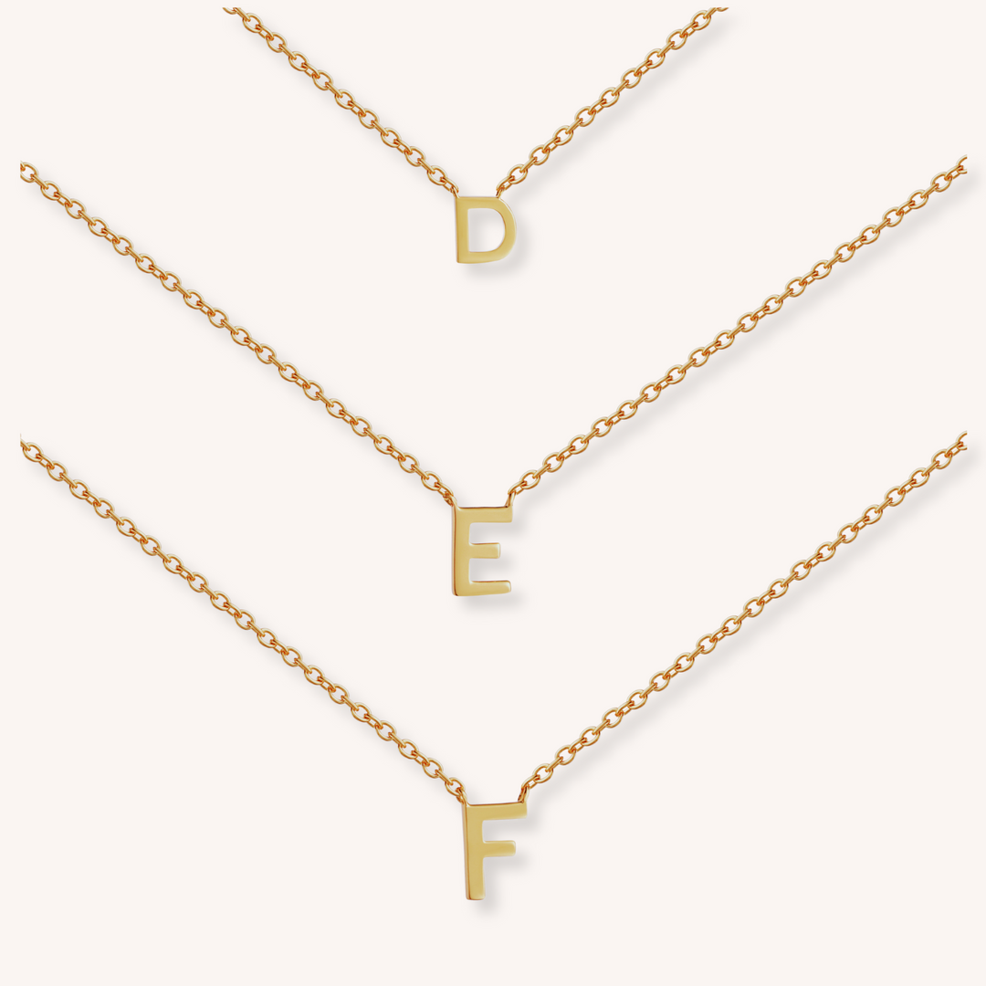 18K Gold  Letter Necklace