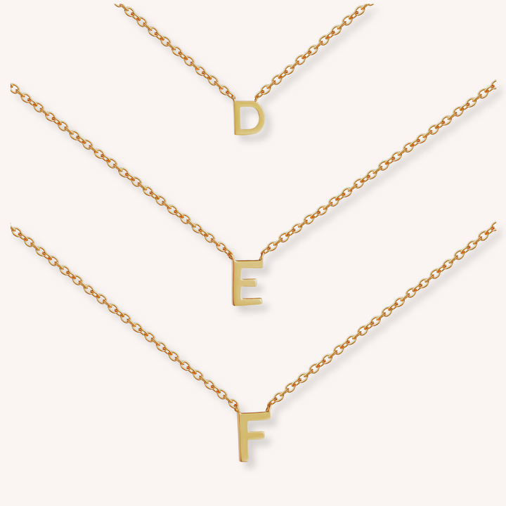 18K Gold  Letter Necklace
