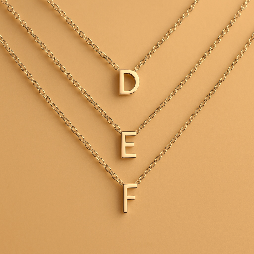 18K Gold  Letter Necklace