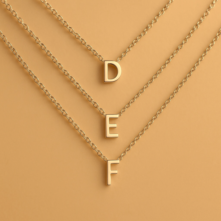 18K Gold  Letter Necklace