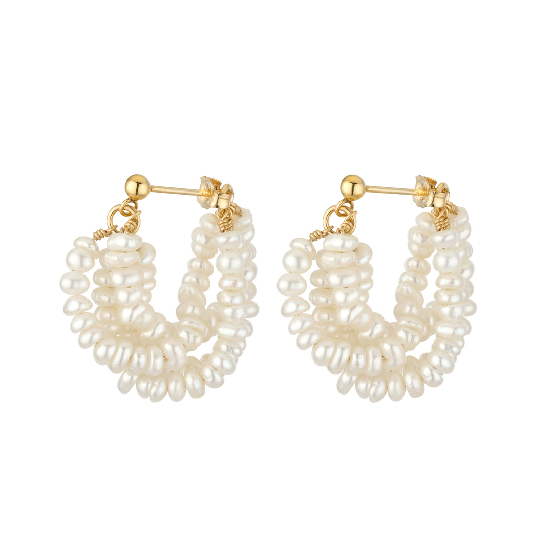 14K Gold Filled Pearl Seed Laetitia Earrings