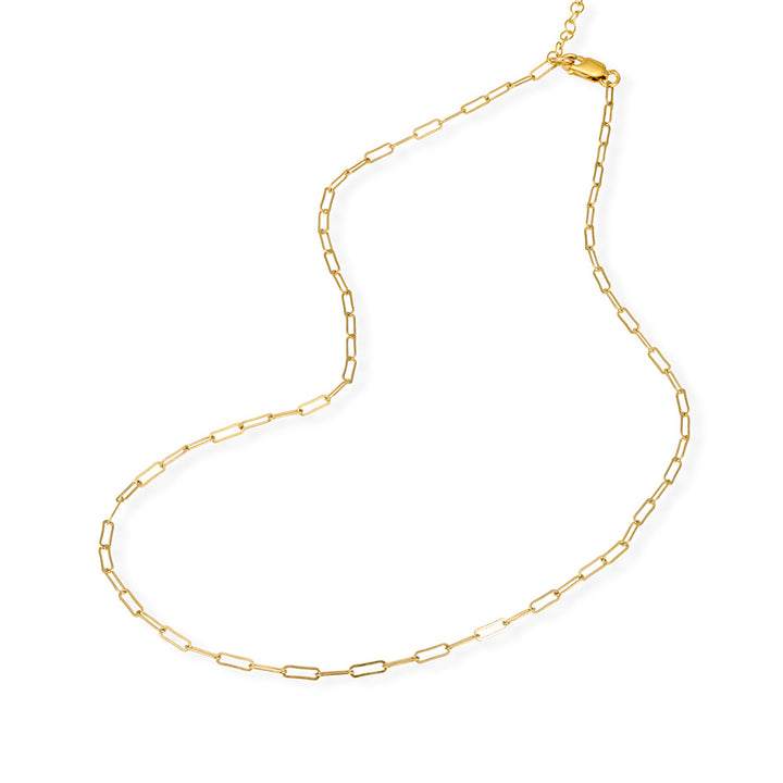 14K Gold Filled Paperclip Necklace