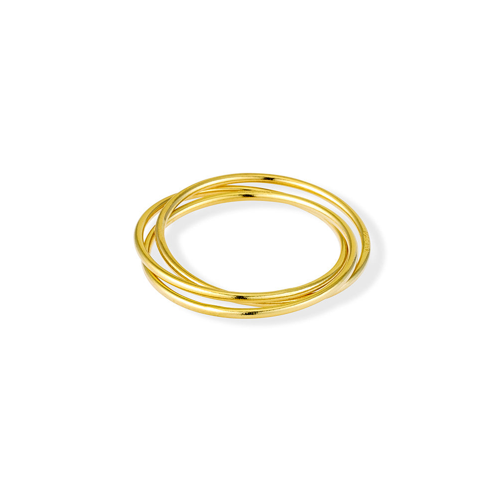 14K Gold Filled Interlocking Rings