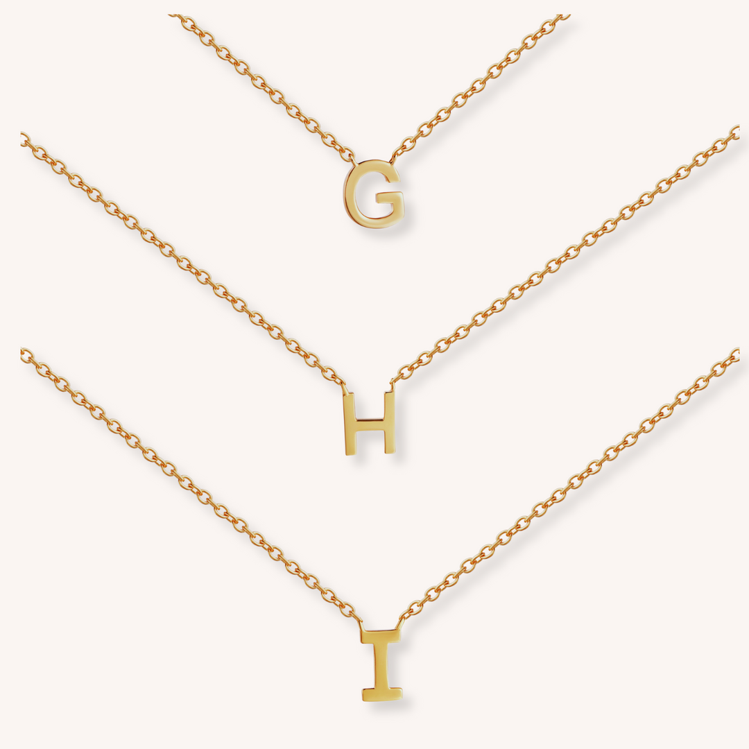 18K Gold  Letter Necklace