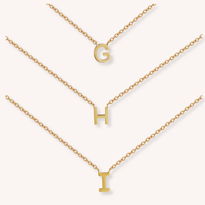 18K Gold  Letter Necklace