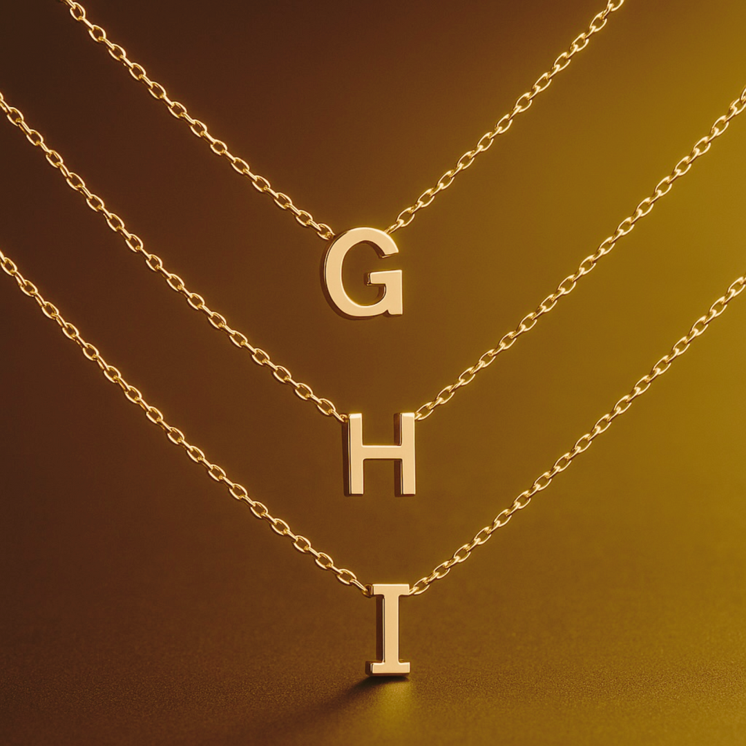18K Gold  Letter Necklace