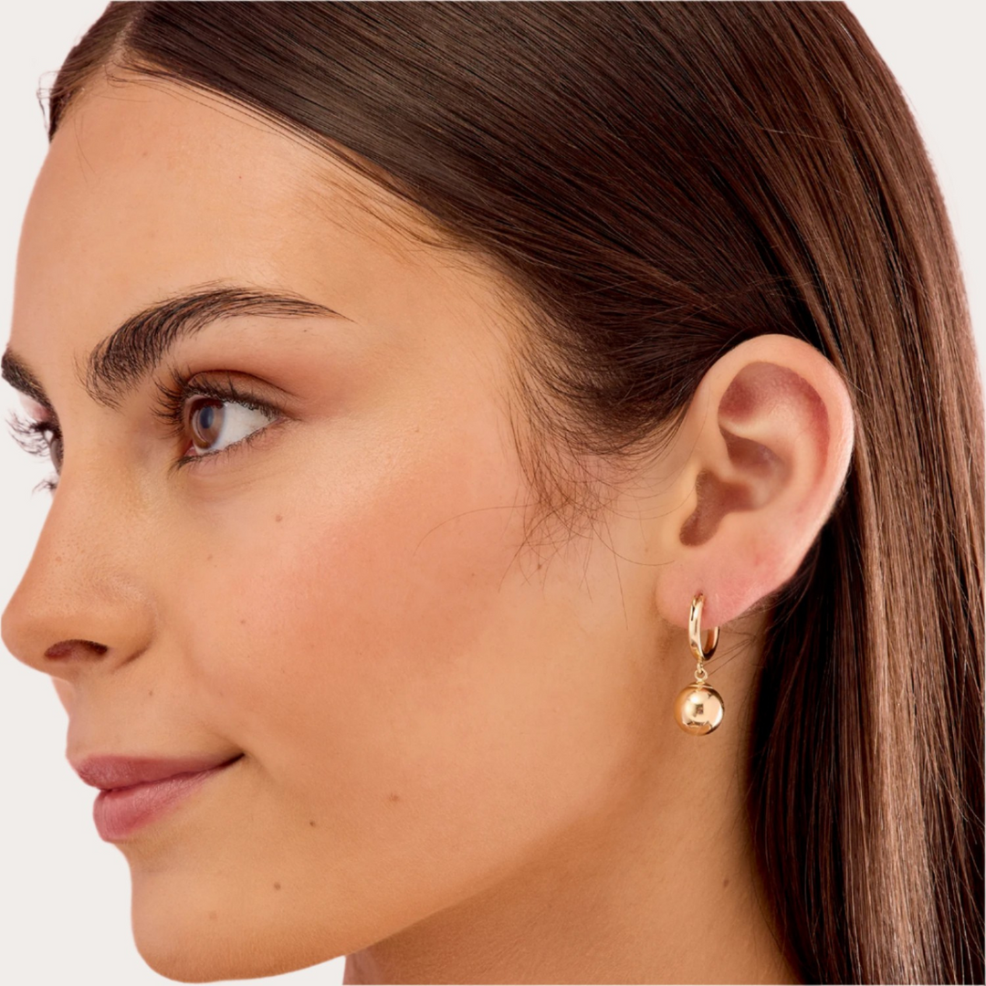 14K Gold Filled Golden Orb Earrings