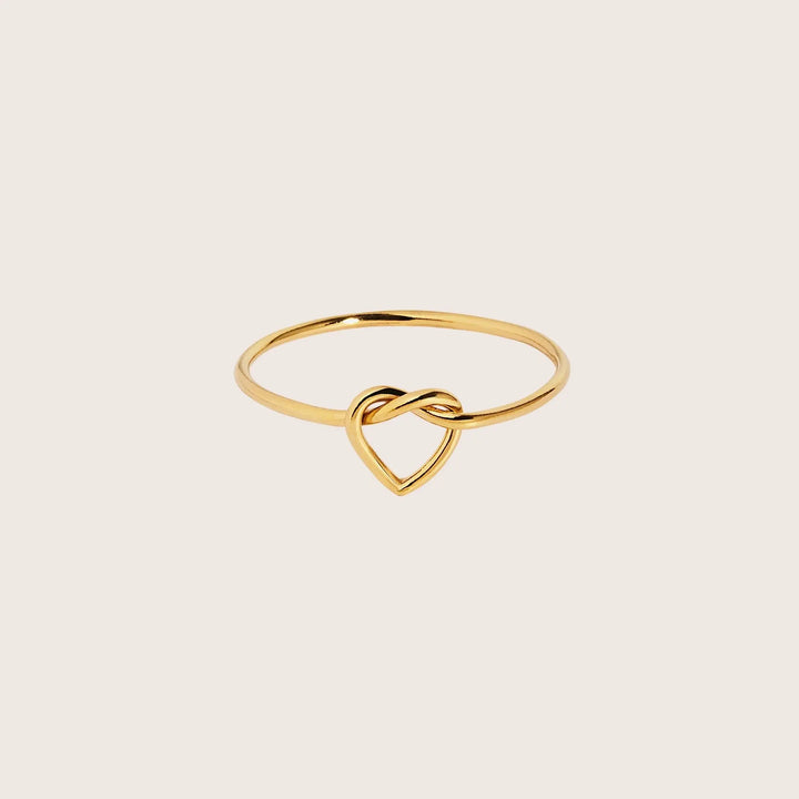 14K Gold Filled Heart Knot Stacking Ring