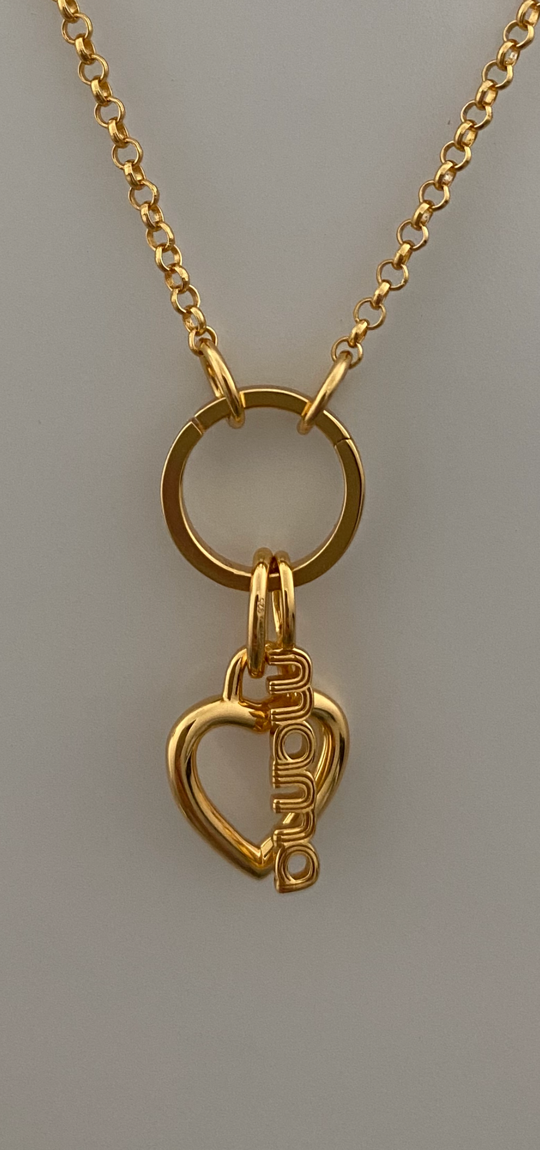 18K Gold CharmEdit Necklace with Customisable Front Link