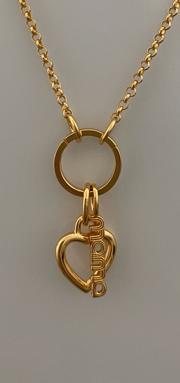 18K Gold CharmEdit Necklace with Customisable Front Link