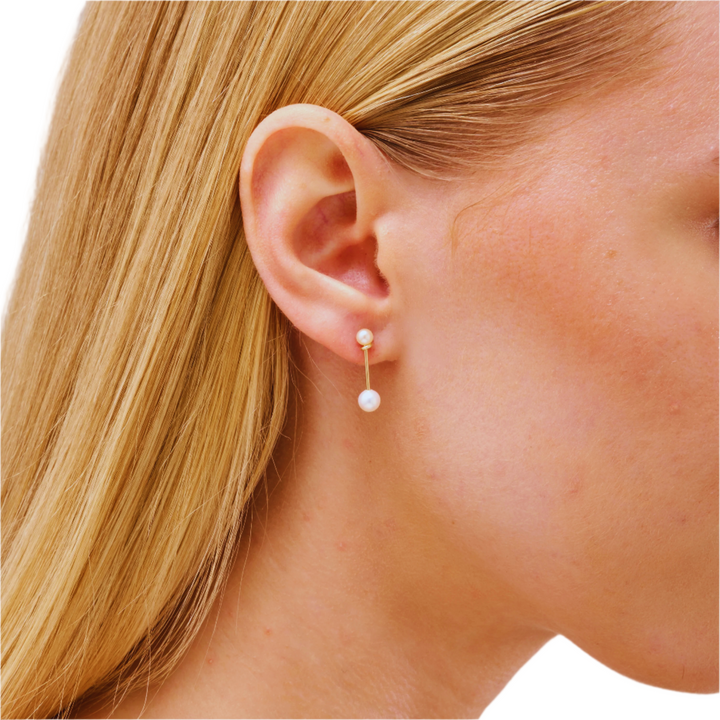 14K Gold Filled Inci Pearl Baton Earrings