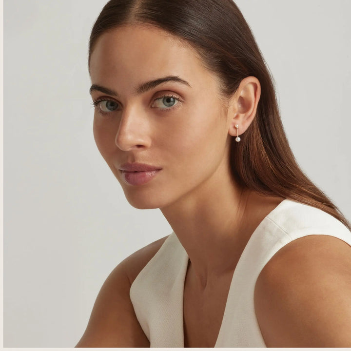 14K Gold Filled Inci Pearl Baton Earrings