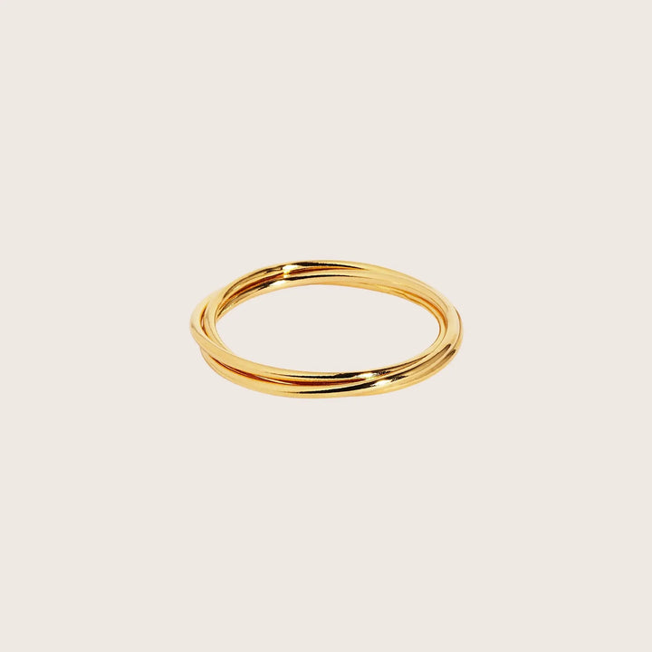 14K Gold Filled Interlocking Rings