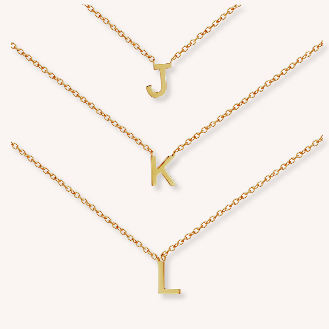 18K Gold  Letter Necklace