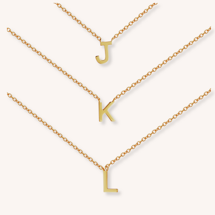18K Gold  Letter Necklace