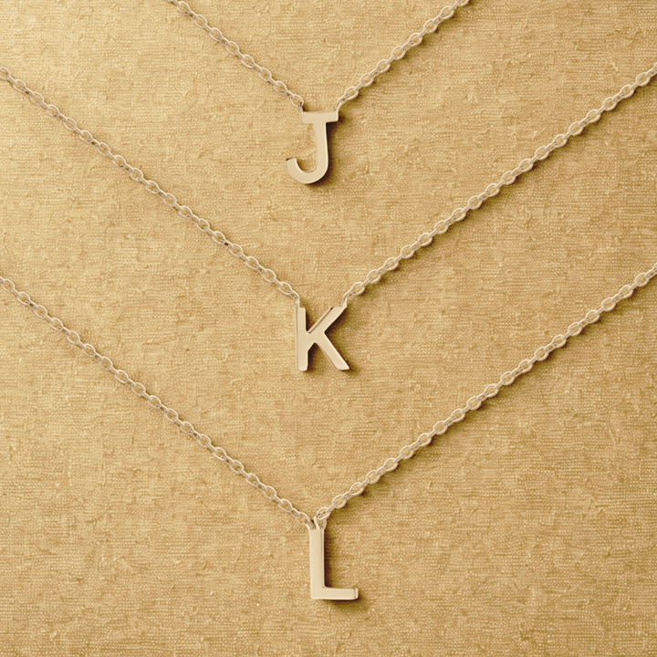 18K Gold  Letter Necklace