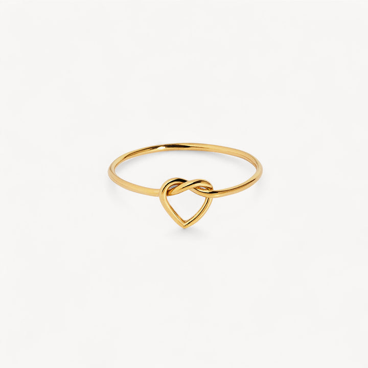 14K Gold Filled Heart Knot Stacking Ring