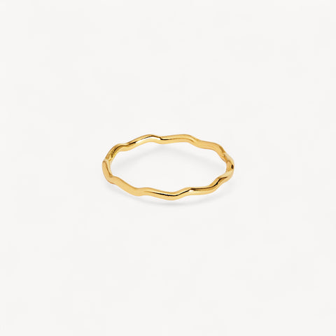 14K Gold Filled Gal Wave Stacking Ring
