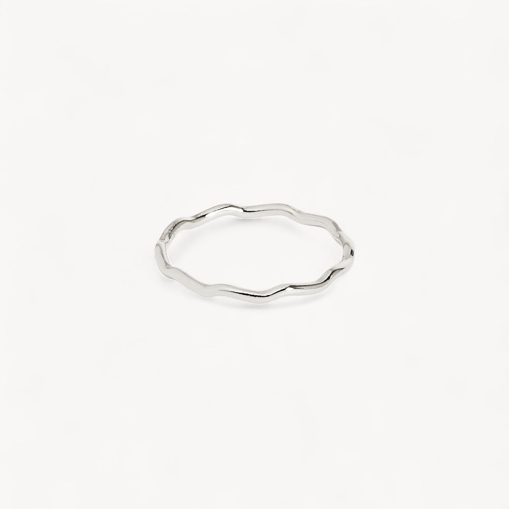 925 Sterling Silver Gal Wave Stacking Ring