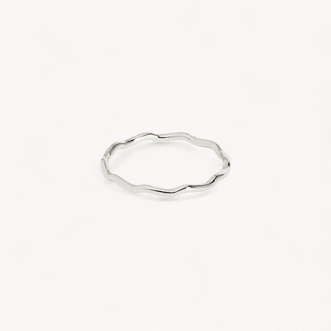 925 Sterling Silver Gal Wave Stacking Ring