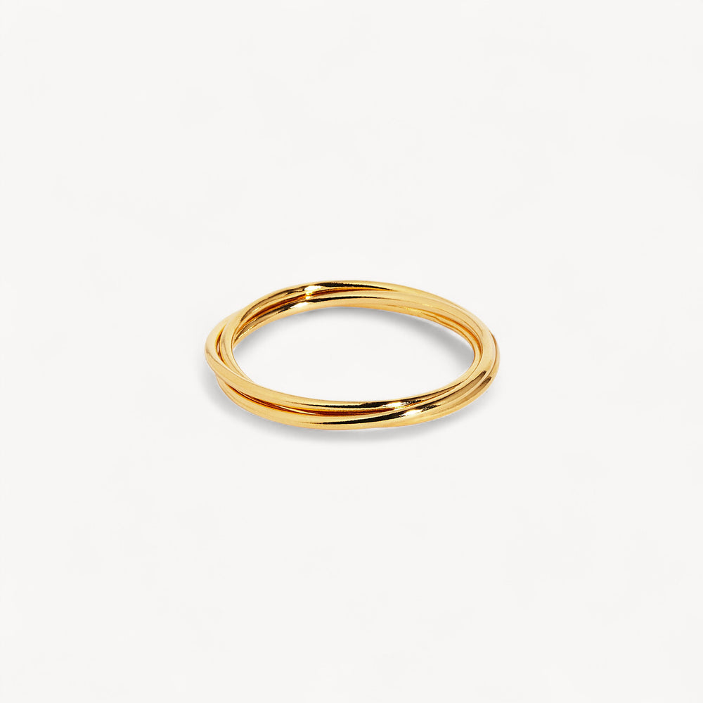 14K Gold Filled Interlocking Rings