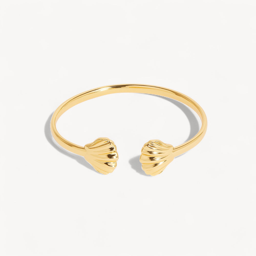 18K Gold Vermeil Oyster of Nerida Cuff Bangle
