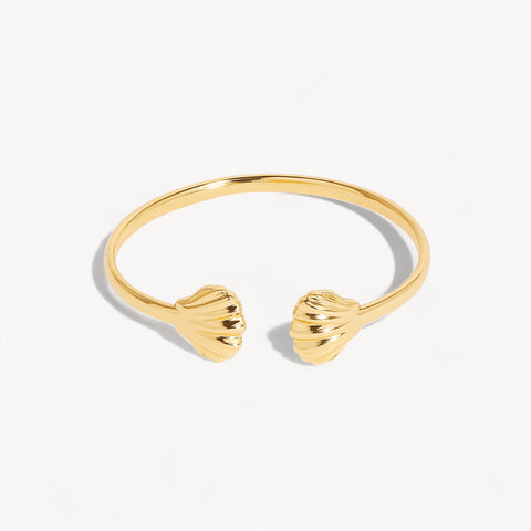 18K Gold Vermeil Oyster of Nerida Cuff Bangle