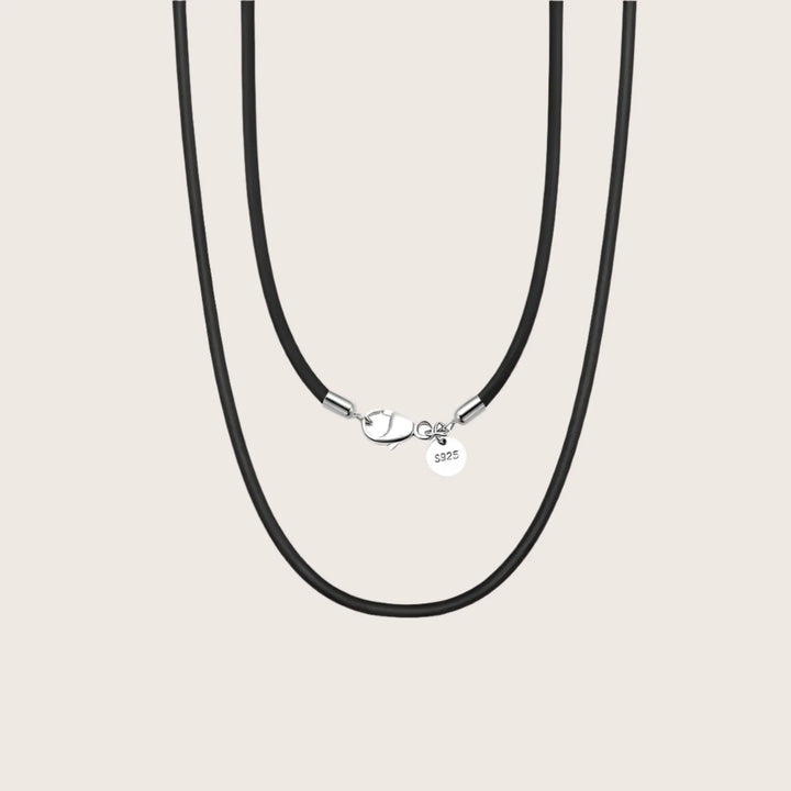 925 Sterling Silver Leather Rope Necklace