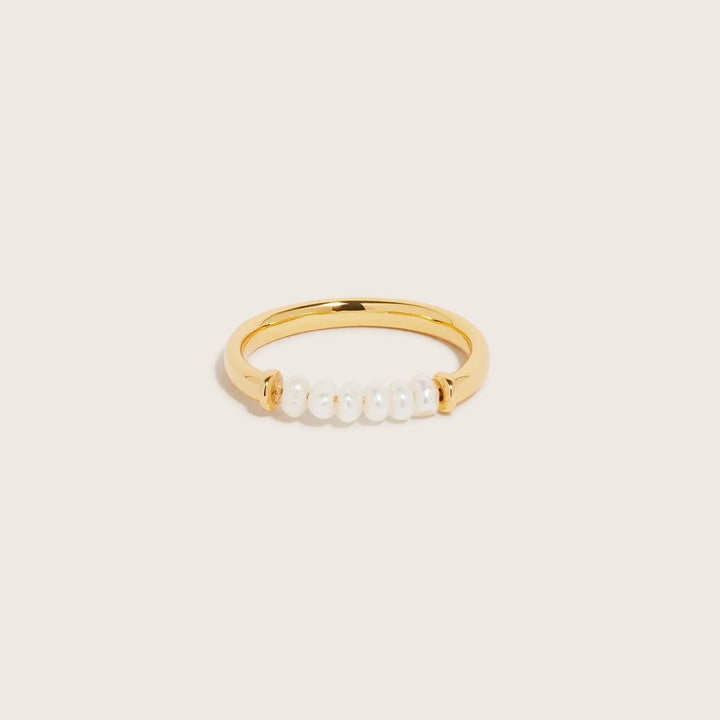 18K Gold Plated Linea Perla Ring