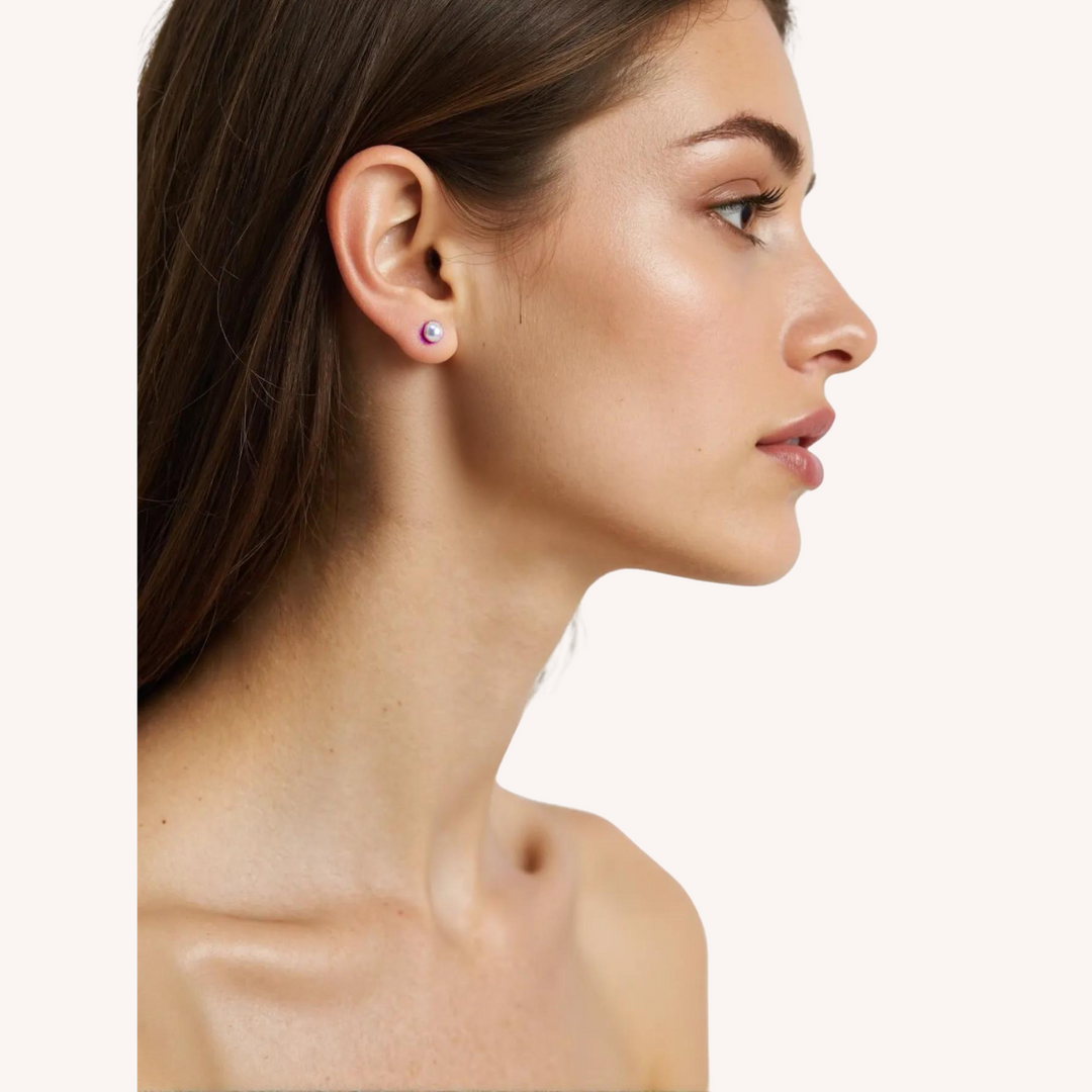 925 Sterling Silver Lula Pearl Stud Earrings