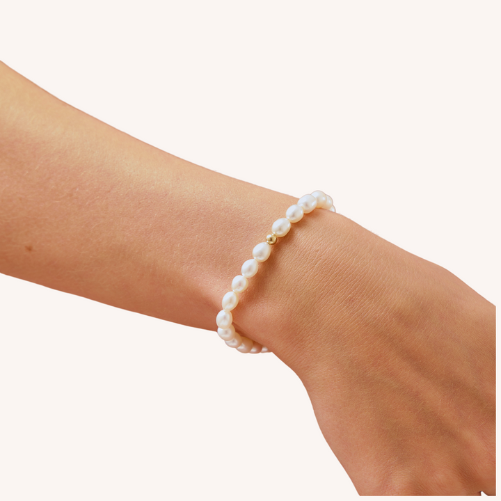 14K Gold Filled Luna Freshwater Pearl Bracelet